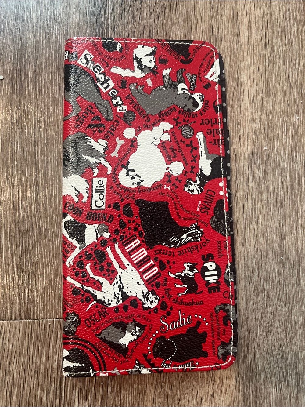 Sydney Love Polka Dot Card Wallet with 'Dogs Rock!’